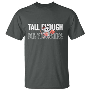 Tall Enough For Your Shins T Shirt Funny Possum Boxing Meme TS14 Dark Heather Print Your Wear