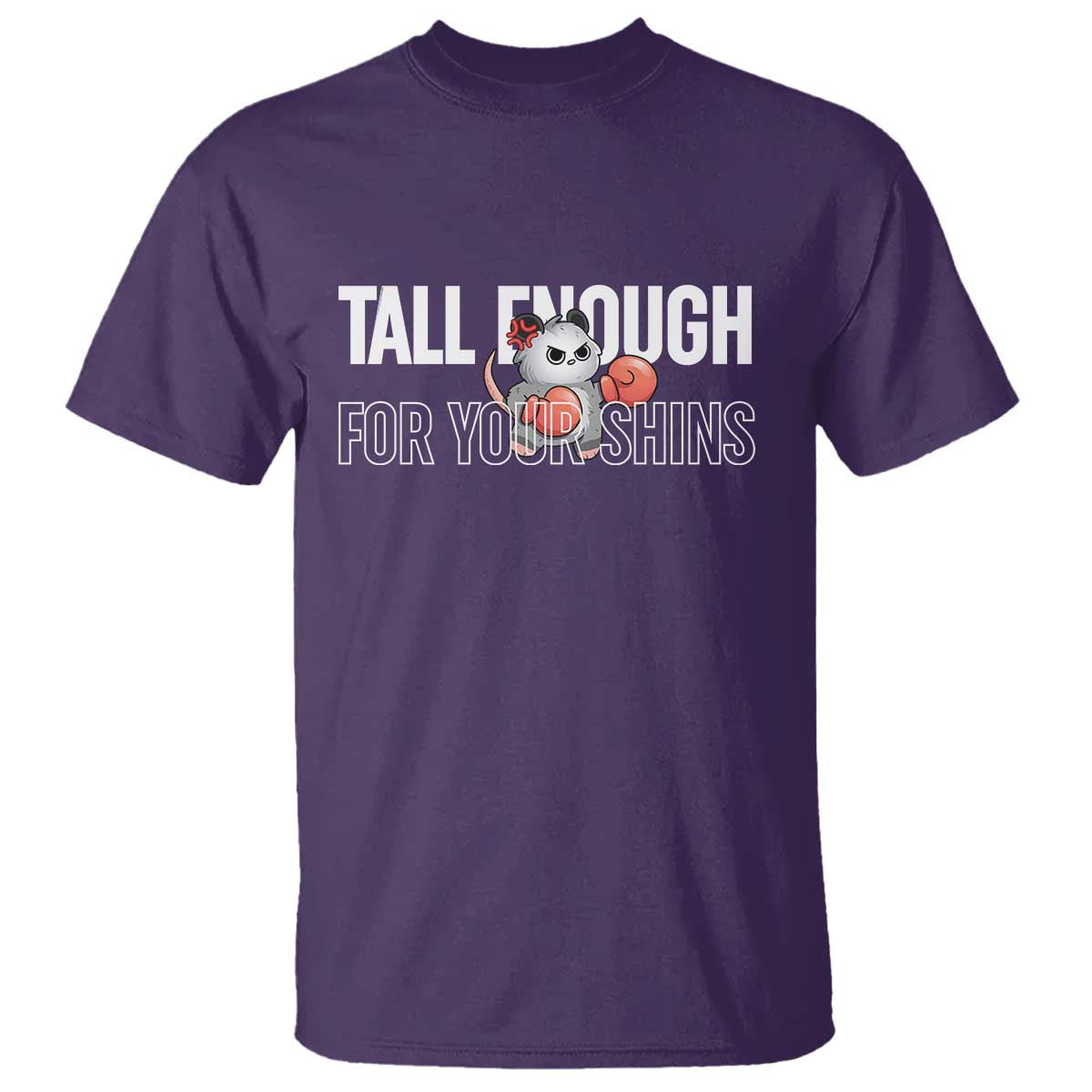 Tall Enough For Your Shins T Shirt Funny Possum Boxing Meme TS14 Purple Print Your Wear