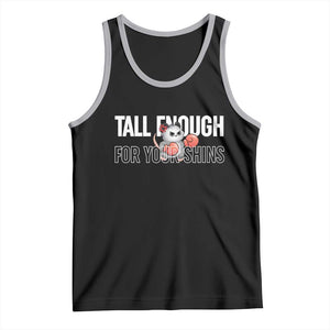 Tall Enough For Your Shins Tank Top Funny Possum Boxing Meme TS14 Black Athletic Heather Print Your Wear