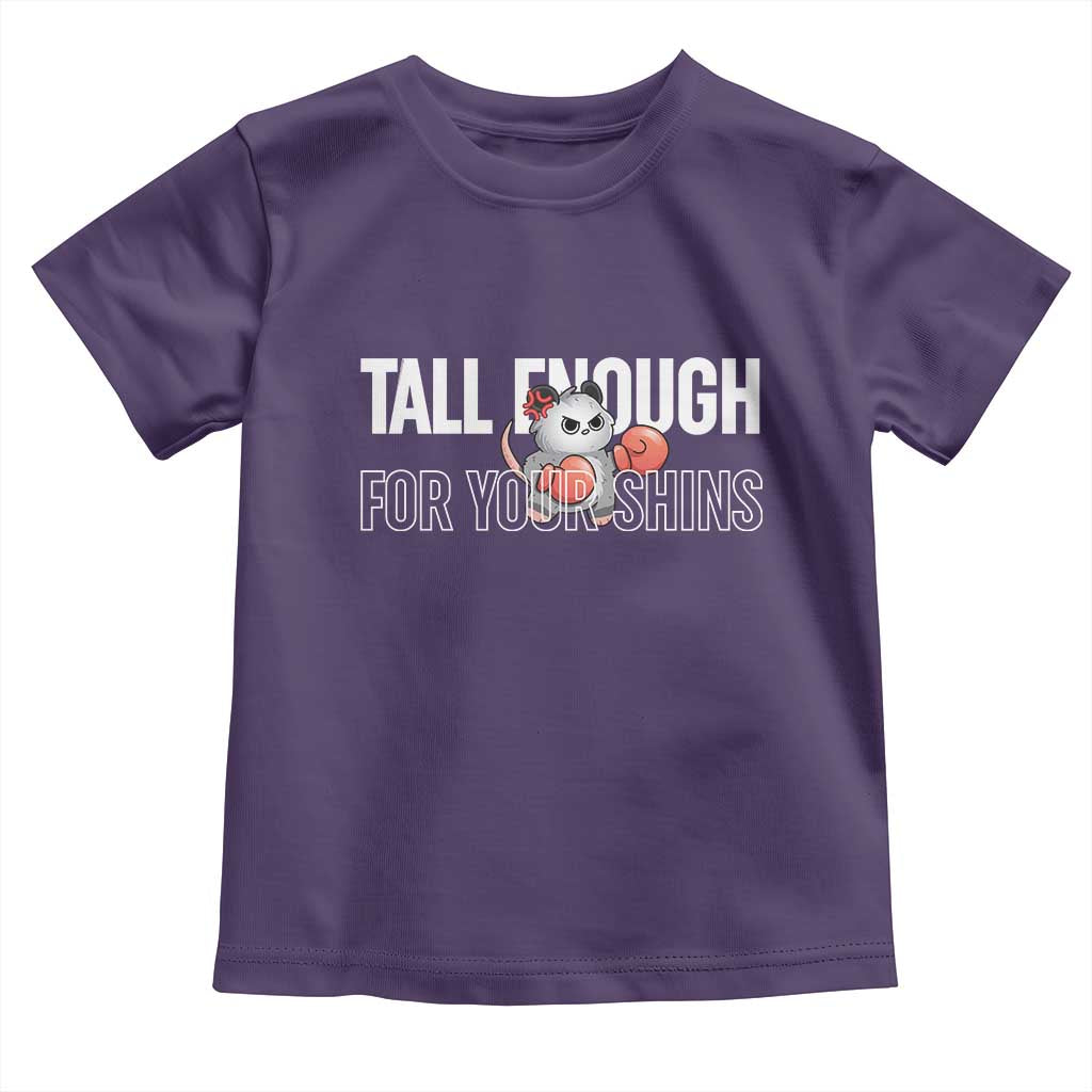 Tall Enough For Your Shins Toddler T Shirt Funny Possum Boxing Meme TS14 Purple Print Your Wear