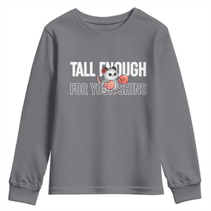 Tall Enough For Your Shins Youth Sweatshirt Funny Possum Boxing Meme TS14 Charcoal Print Your Wear