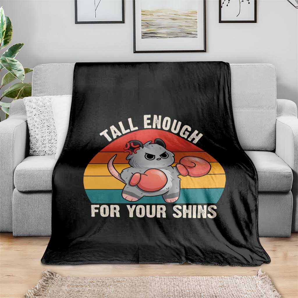 Tall Enough For Your Shins Throw Blanket Funny Possum Meme TS14 Print Your Wear