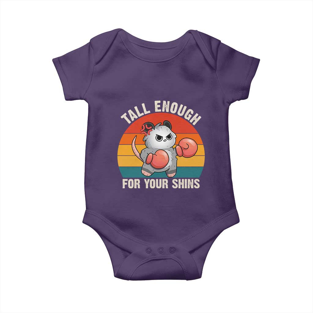 Tall Enough For Your Shins Baby Onesie Funny Possum Meme TS14 Purple Print Your Wear