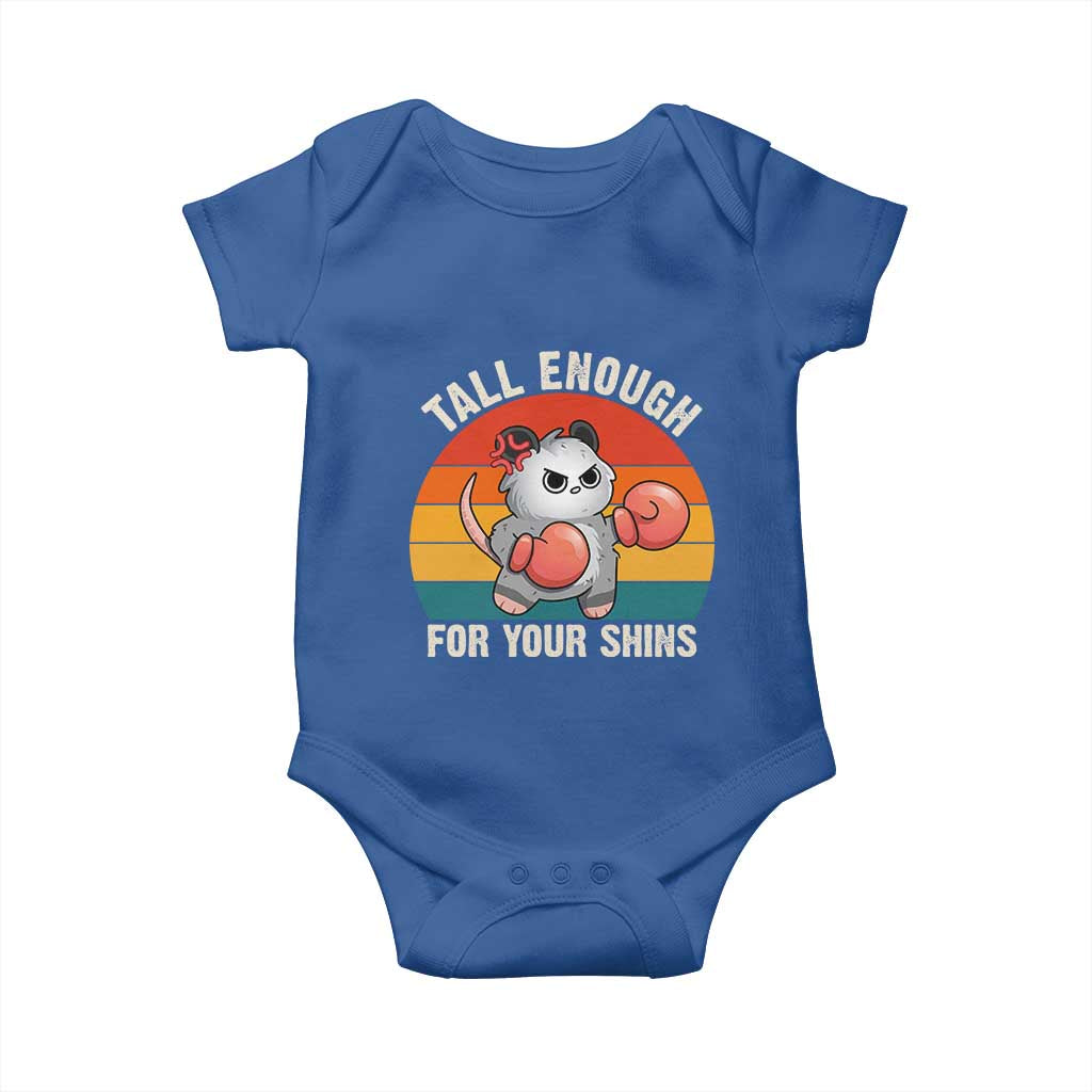 Tall Enough For Your Shins Baby Onesie Funny Possum Meme TS14 Royal Blue Print Your Wear