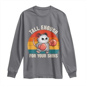 Tall Enough For Your Shins Long Sleeve Shirt Funny Possum Meme TS14 Charcoal Print Your Wear