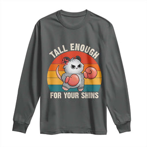 Tall Enough For Your Shins Long Sleeve Shirt Funny Possum Meme TS14 Dark Heather Print Your Wear