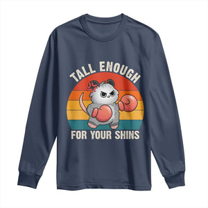 Tall Enough For Your Shins Long Sleeve Shirt Funny Possum Meme TS14 Navy Print Your Wear