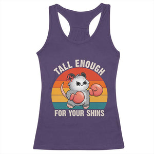 Tall Enough For Your Shins Racerback Tank Top Funny Possum Meme TS14 Purple Print Your Wear