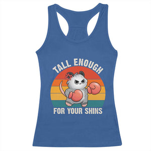 Tall Enough For Your Shins Racerback Tank Top Funny Possum Meme TS14 Royal Blue Print Your Wear