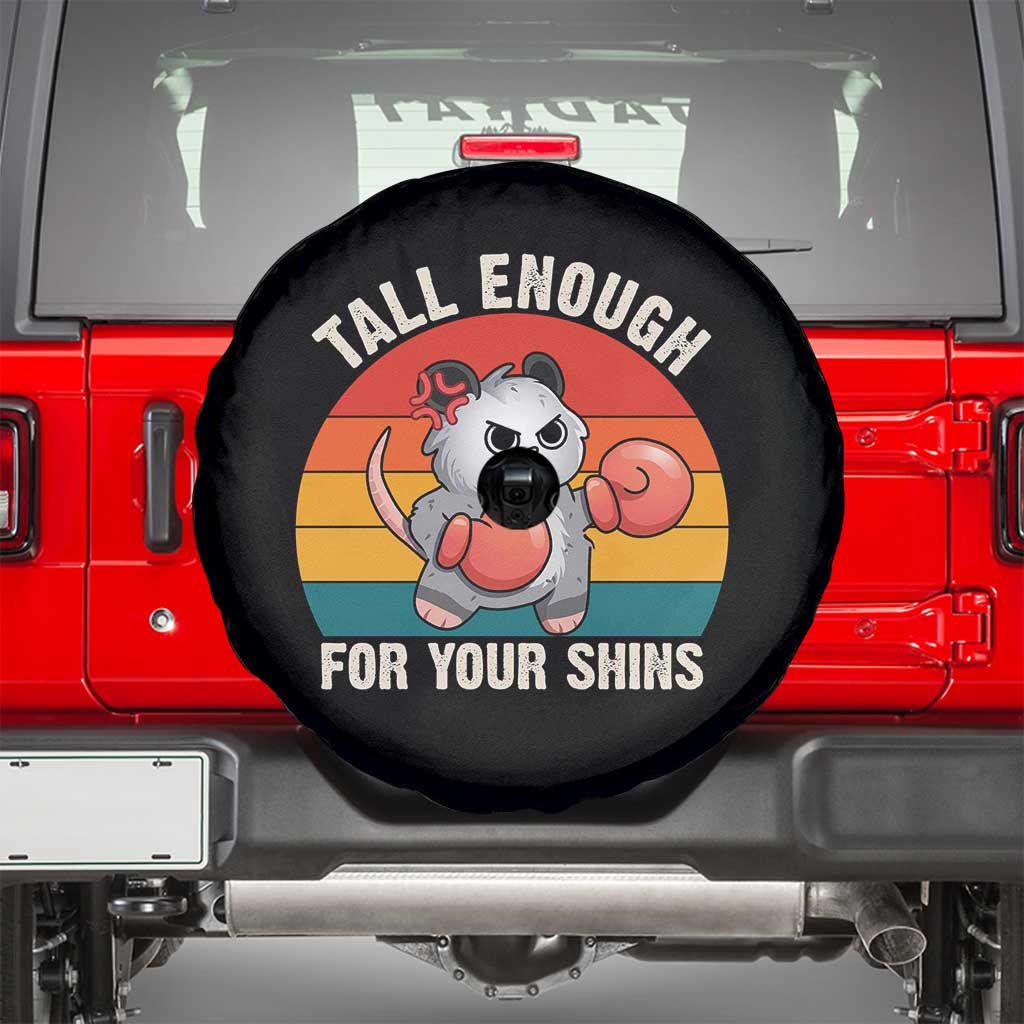 Tall Enough For Your Shins Spare Tire Cover Funny Possum Meme TS14 Black Print Your Wear
