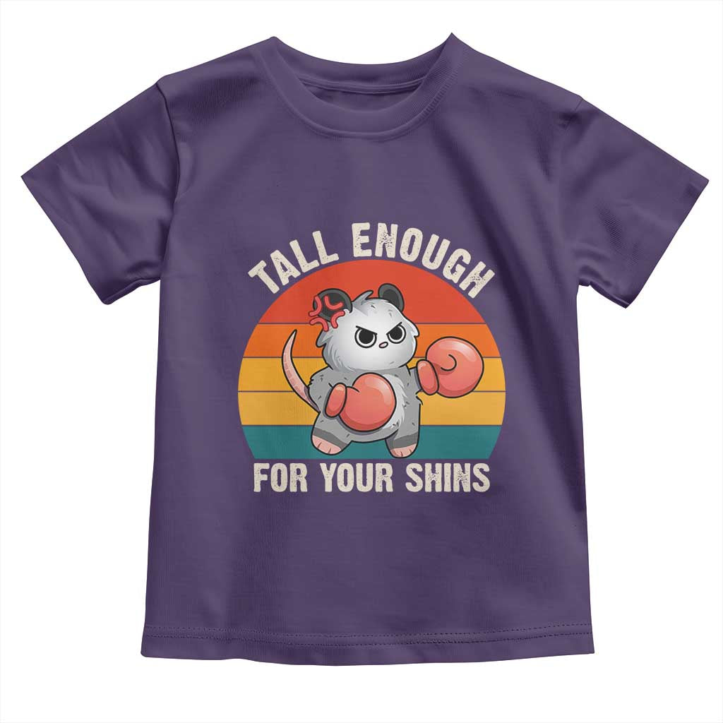 Tall Enough For Your Shins Toddler T Shirt Funny Possum Meme TS14 Purple Print Your Wear
