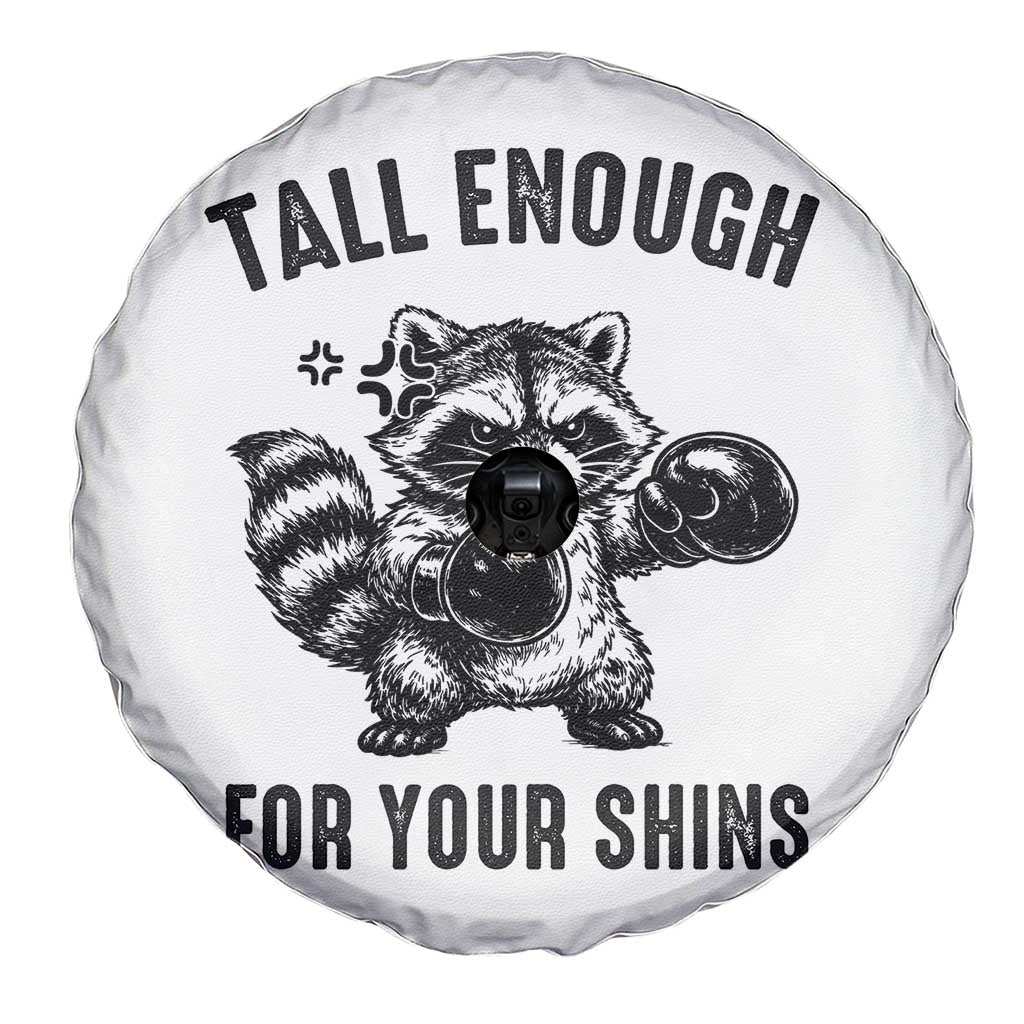 Tall Enough For Your Shins Spare Tire Cover Funny Raccoon Boxing Meme TS14 Print Your Wear