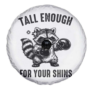 Tall Enough For Your Shins Spare Tire Cover Funny Raccoon Boxing Meme TS14 Print Your Wear