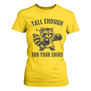 Tall Enough For Your Shins T Shirt For Women Funny Raccoon Boxing Meme TS14 Daisy Print Your Wear