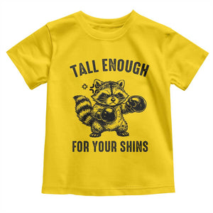 Tall Enough For Your Shins Toddler T Shirt Funny Raccoon Boxing Meme TS14 Daisy Print Your Wear
