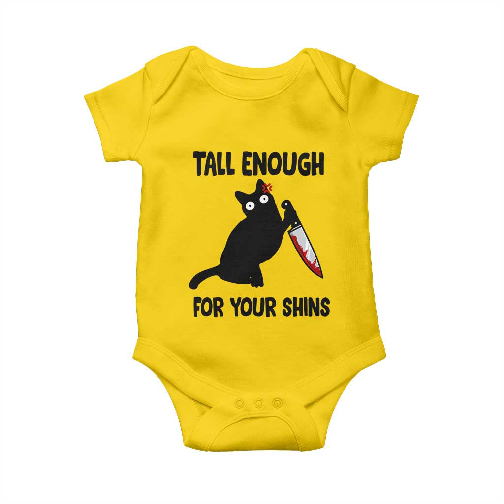 Tall Enough For Your Shins Baby Onesie Funny Cat Sarcastic Meme TS14 Daisy Print Your Wear