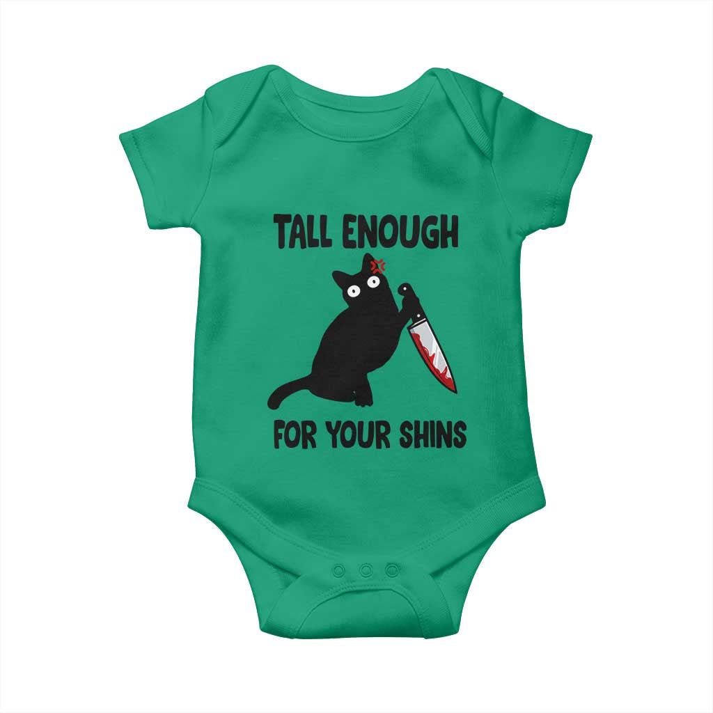 Tall Enough For Your Shins Baby Onesie Funny Cat Sarcastic Meme TS14 Irish Green Print Your Wear