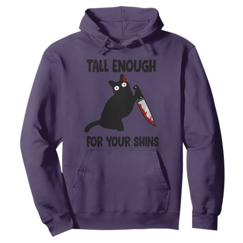 Tall Enough For Your Shins Hoodie Funny Cat Sarcastic Meme TS14 Purple Print Your Wear