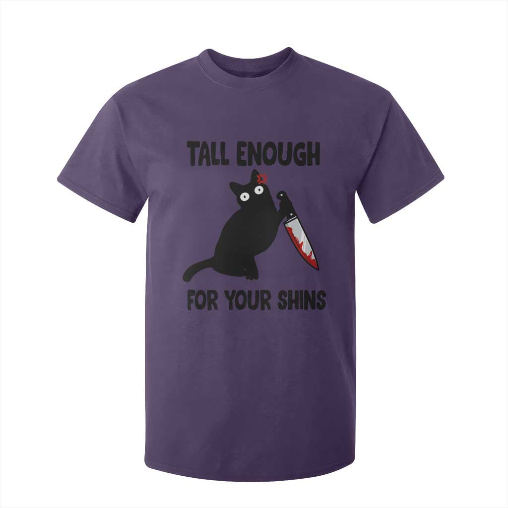 Tall Enough For Your Shins T Shirt For Kid Funny Cat Sarcastic Meme TS14 Purple Print Your Wear