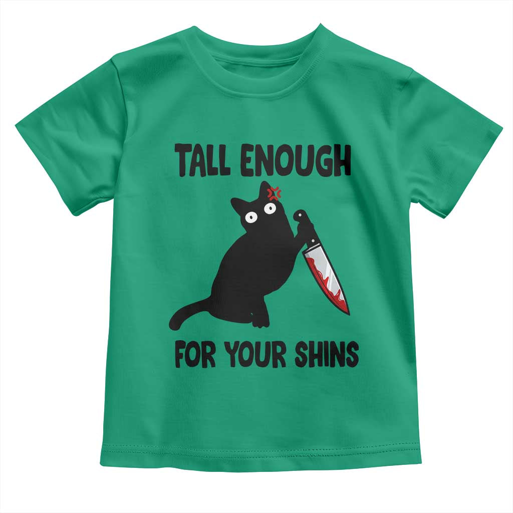 Tall Enough For Your Shins Toddler T Shirt Funny Cat Sarcastic Meme TS14 Irish Green Print Your Wear