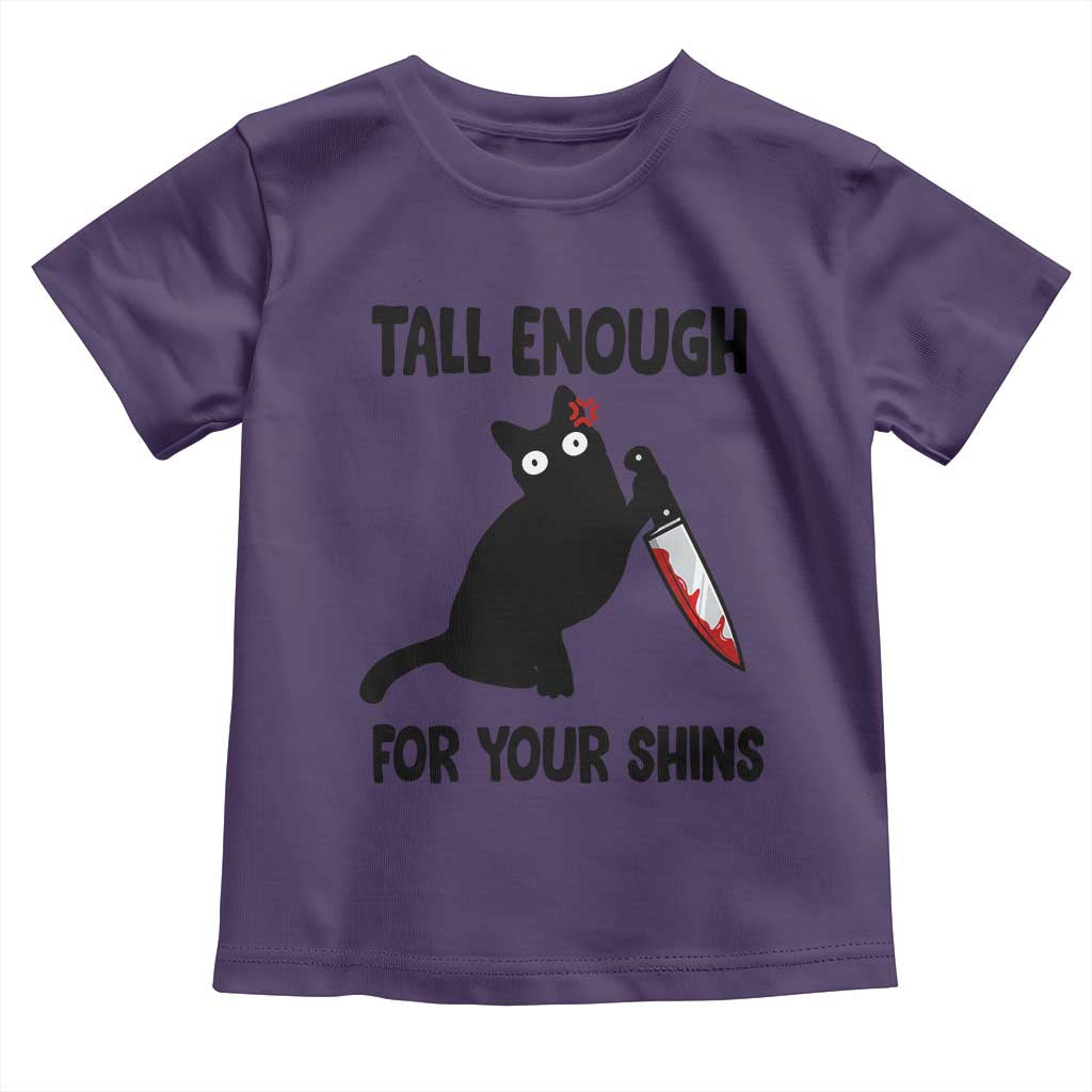 Tall Enough For Your Shins Toddler T Shirt Funny Cat Sarcastic Meme TS14 Purple Print Your Wear