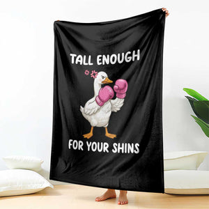 Tall Enough For Your Shins Throw Blanket Funny Goose Sarcastic Meme TS14 Print Your Wear