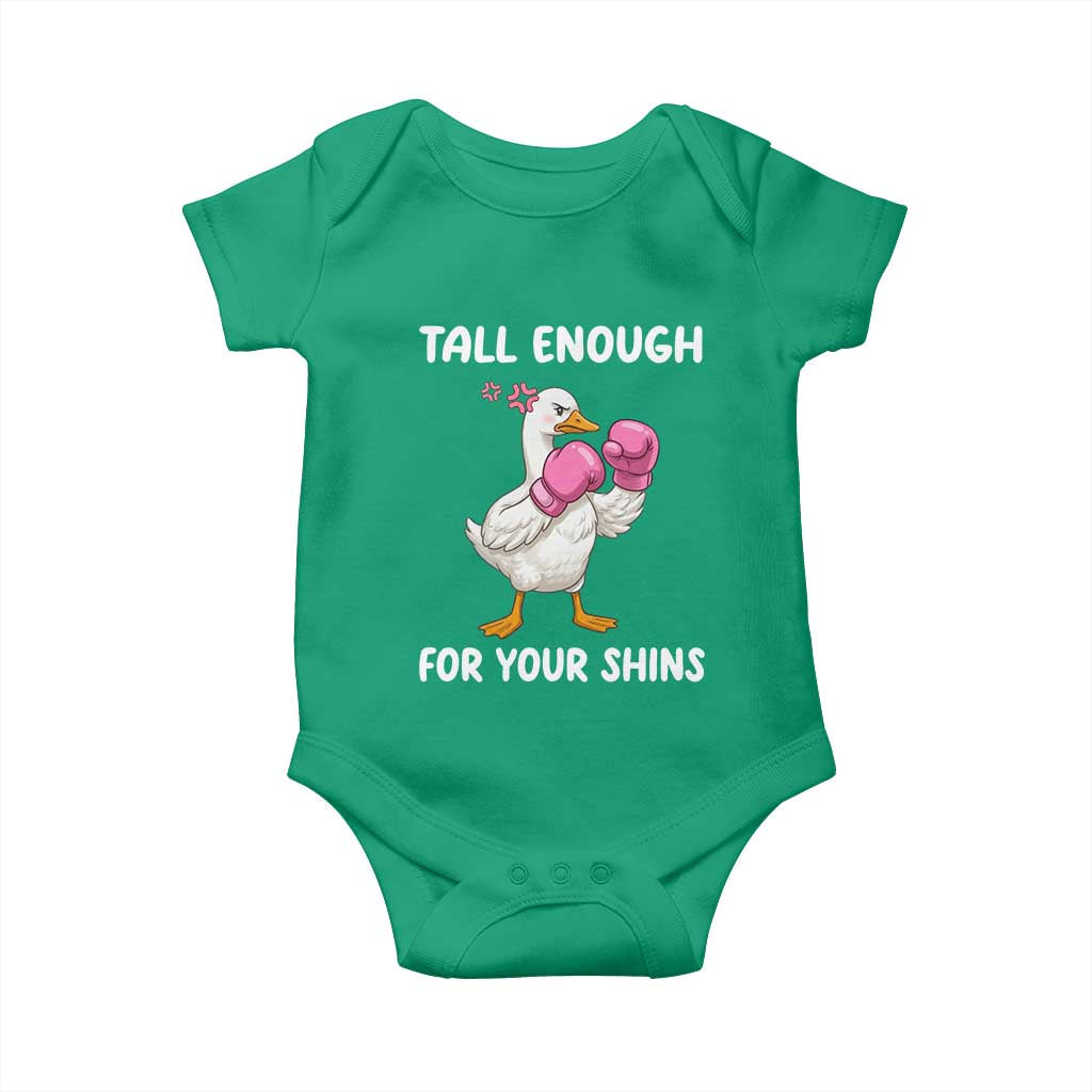 Tall Enough For Your Shins Baby Onesie Funny Goose Sarcastic Meme TS14 Irish Green Print Your Wear