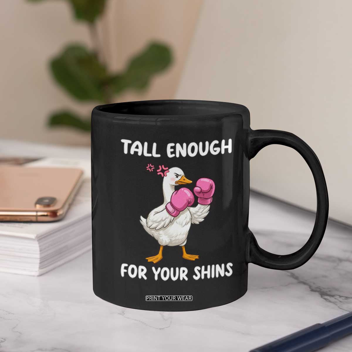Tall Enough For Your Shins Coffee Mug Funny Goose Sarcastic Meme TS14 Print Your Wear