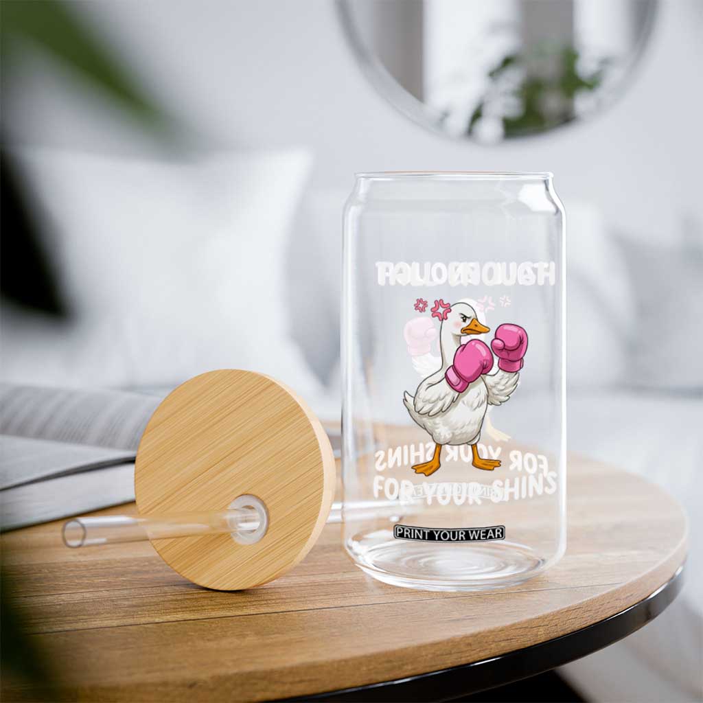 Tall Enough For Your Shins Glass Can Funny Goose Sarcastic Meme TS14 Print Your Wear