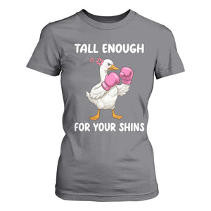Tall Enough For Your Shins T Shirt For Women Funny Goose Sarcastic Meme TS14 Charcoal Print Your Wear