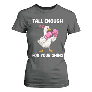 Tall Enough For Your Shins T Shirt For Women Funny Goose Sarcastic Meme TS14 Dark Heather Print Your Wear