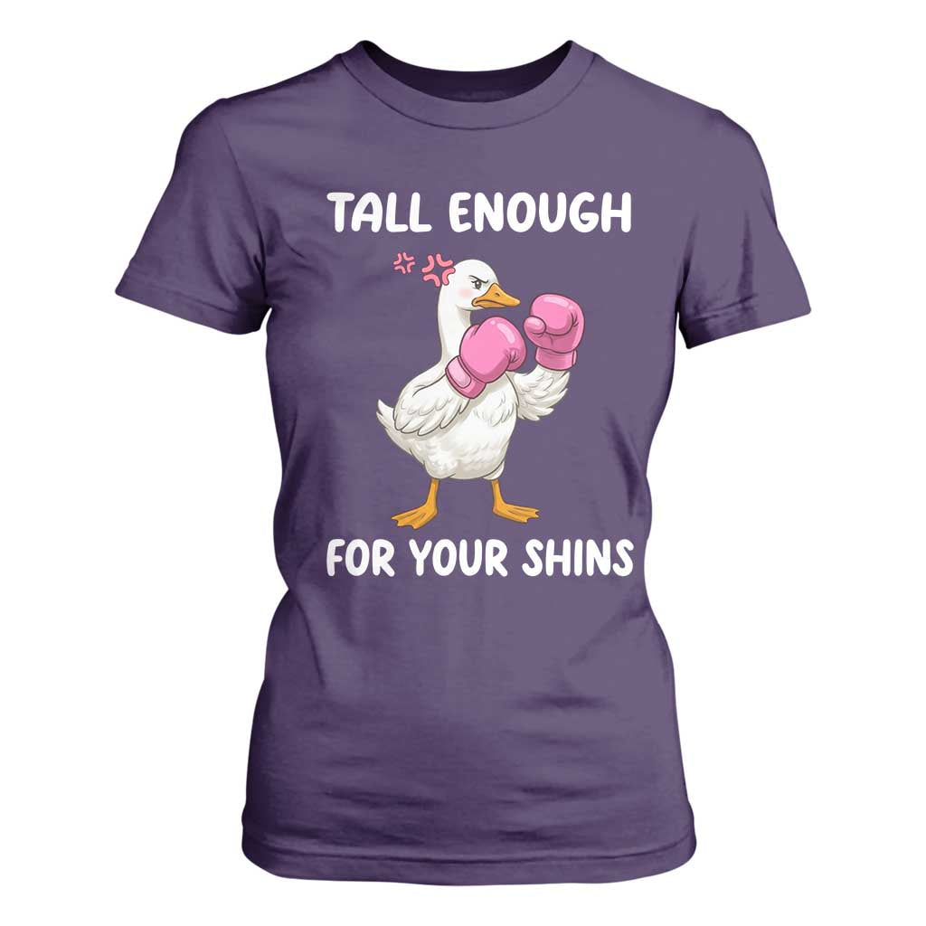 Tall Enough For Your Shins T Shirt For Women Funny Goose Sarcastic Meme TS14 Purple Print Your Wear