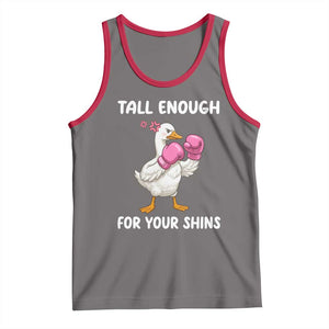 Tall Enough For Your Shins Tank Top Funny Goose Sarcastic Meme TS14 Deep Heather Red Print Your Wear