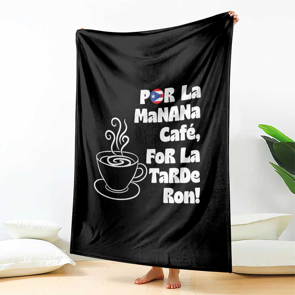 Por La Mañana Cafe Throw Blanket Puerto Rican Music Lover Coffee Fan TS14 Print Your Wear