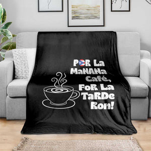 Por La Mañana Cafe Throw Blanket Puerto Rican Music Lover Coffee Fan TS14 Print Your Wear