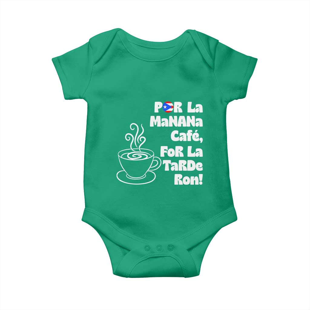 Por La Mañana Cafe Baby Onesie Puerto Rican Music Lover Coffee Fan TS14 Irish Green Print Your Wear