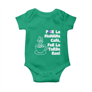 Por La Mañana Cafe Baby Onesie Puerto Rican Music Lover Coffee Fan TS14 Irish Green Print Your Wear