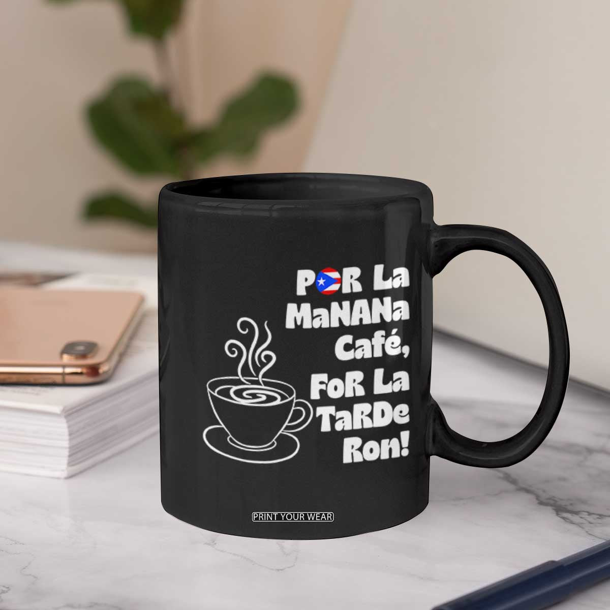 Por La Mañana Cafe Coffee Mug Puerto Rican Music Lover Coffee Fan TS14 Print Your Wear