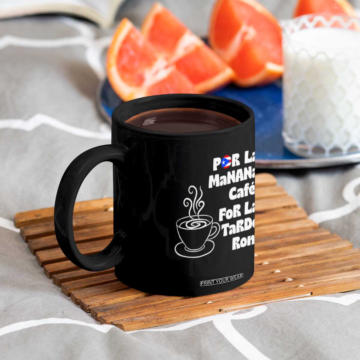 Por La Mañana Cafe Coffee Mug Puerto Rican Music Lover Coffee Fan TS14 Print Your Wear
