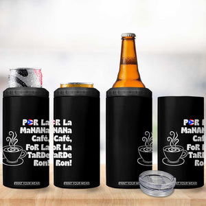 Por La Mañana Cafe 4 in 1 Can Cooler Tumbler Puerto Rican Music Lover Coffee Fan TS14 Print Your Wear