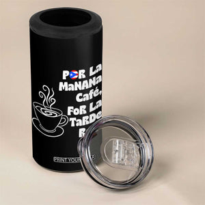 Por La Mañana Cafe 4 in 1 Can Cooler Tumbler Puerto Rican Music Lover Coffee Fan TS14 Print Your Wear