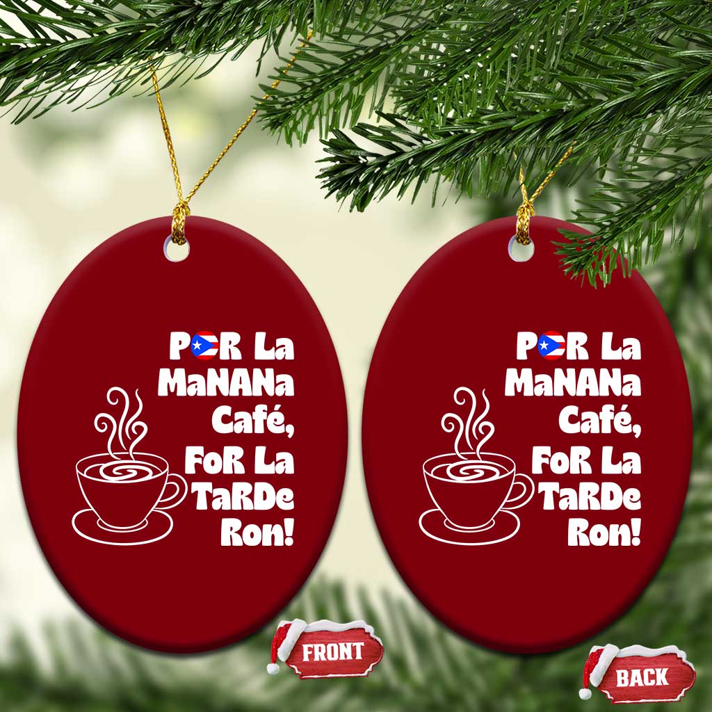 Por La Mañana Cafe Ceramic Ornament Puerto Rican Music Lover Coffee Fan TS14 Print Your Wear