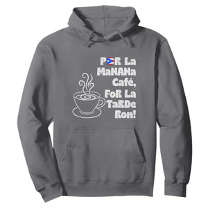 Por La Mañana Cafe Hoodie Puerto Rican Music Lover Coffee Fan TS14 Charcoal Print Your Wear