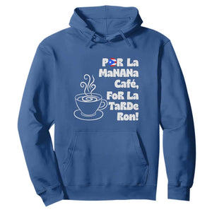 Por La Mañana Cafe Hoodie Puerto Rican Music Lover Coffee Fan TS14 Royal Blue Print Your Wear