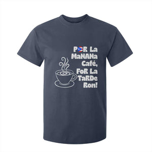 Por La Mañana Cafe T Shirt For Kid Puerto Rican Music Lover Coffee Fan TS14 Navy Print Your Wear