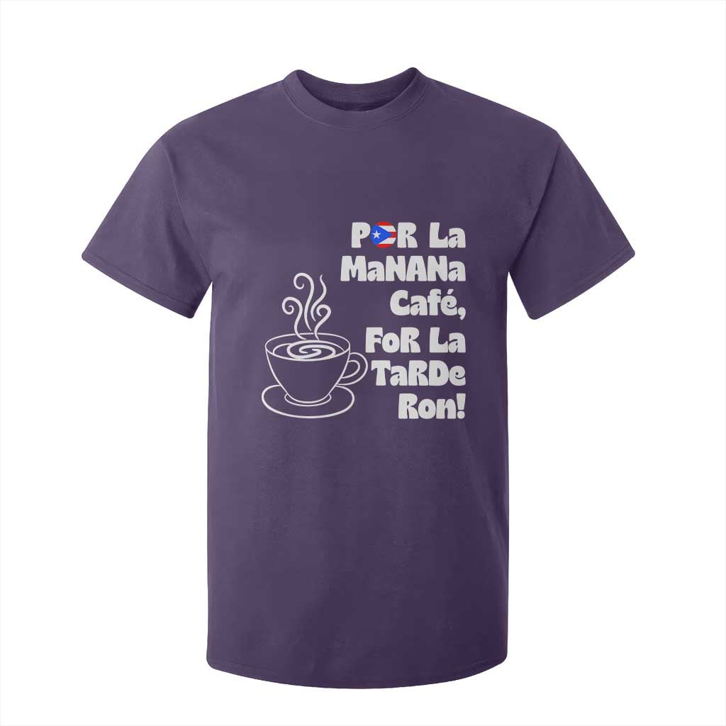Por La Mañana Cafe T Shirt For Kid Puerto Rican Music Lover Coffee Fan TS14 Purple Print Your Wear