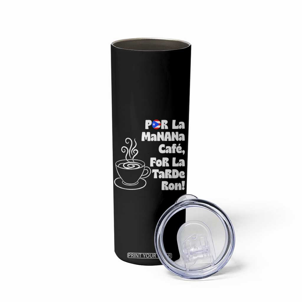 Por La Mañana Cafe Skinny Tumbler Puerto Rican Music Lover Coffee Fan TS14 Print Your Wear