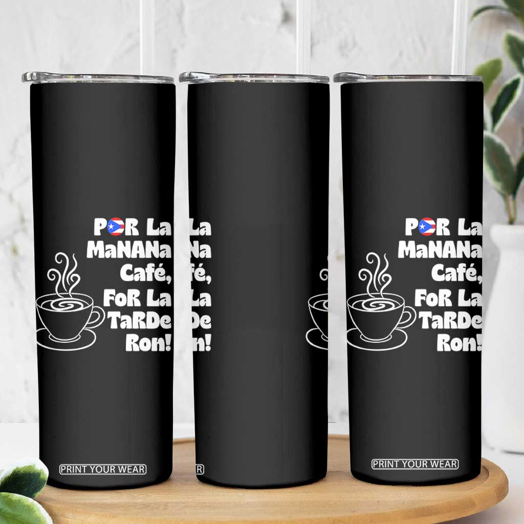 Por La Mañana Cafe Skinny Tumbler Puerto Rican Music Lover Coffee Fan TS14 Print Your Wear