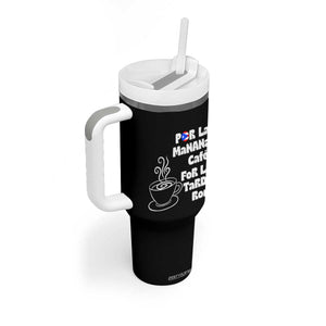 Por La Mañana Cafe Tumbler With Handle Puerto Rican Music Lover Coffee Fan TS14 Print Your Wear