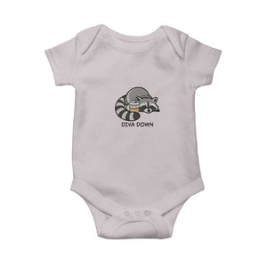 Diva Down Baby Onesie Funny Raccoon Relaxed TS14 Ice Gray Print Your Wear